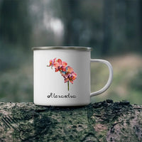 Mug émaillé Fleurs