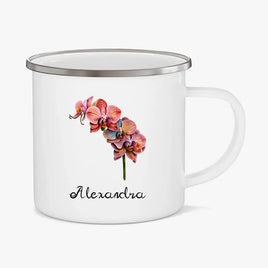 Mug émaillé Fleurs