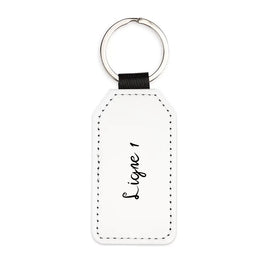 Porte clés rectangle Texte personnalisé