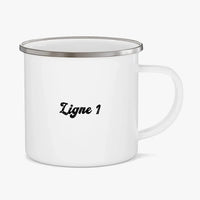 Mug émaillé Texte personnalisé