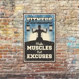 Plaque métal Fitness