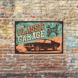 Plaque métal Garage