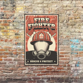 Plaque métal Pompiers