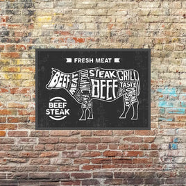 Plaque métal Steakhouse